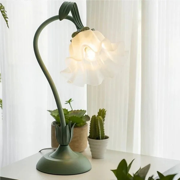 Vintage verstellbare Flower Tischlampe