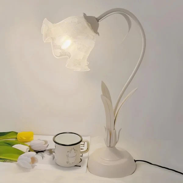 Vintage verstellbare Flower Tischlampe