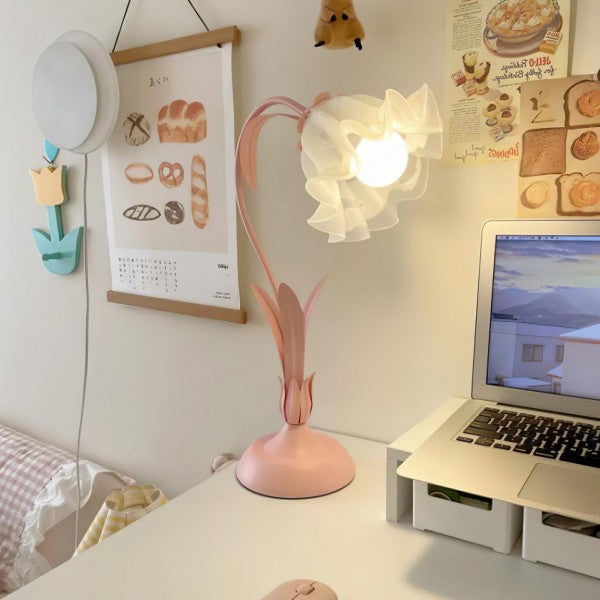 Vintage verstellbare Flower Tischlampe
