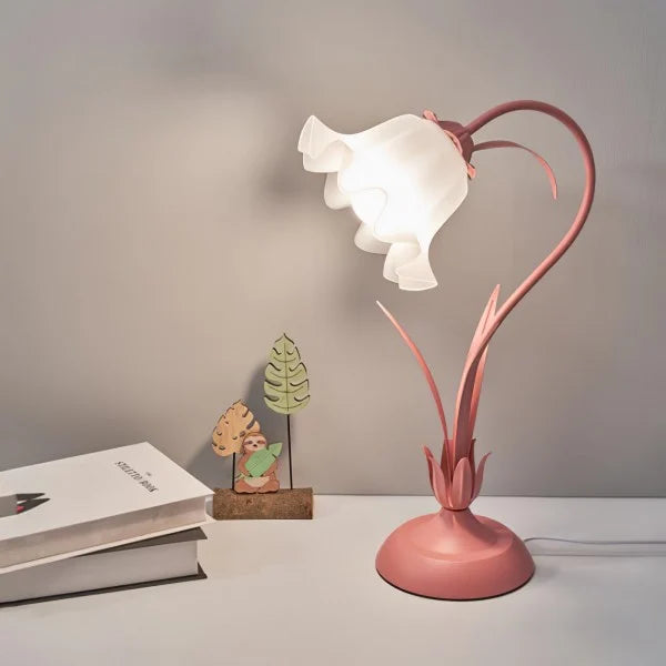 Vintage verstellbare Flower Tischlampe