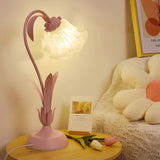 Vintage verstellbare Flower Tischlampe