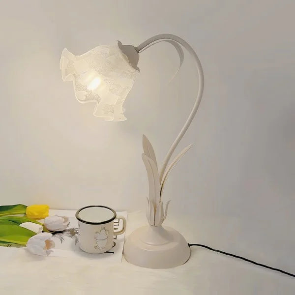 Vintage verstellbare Flower Tischlampe