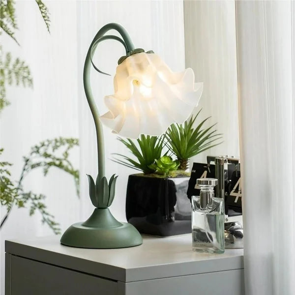 Vintage verstellbare Flower Tischlampe