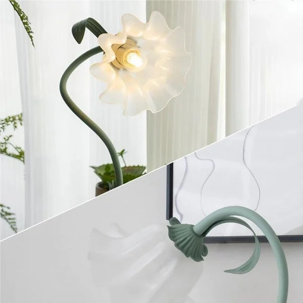 Vintage verstellbare Flower Tischlampe