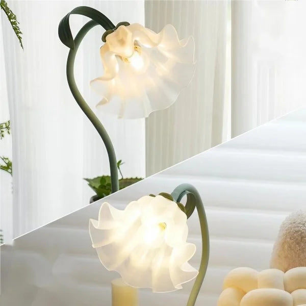 Vintage verstellbare Flower Tischlampe