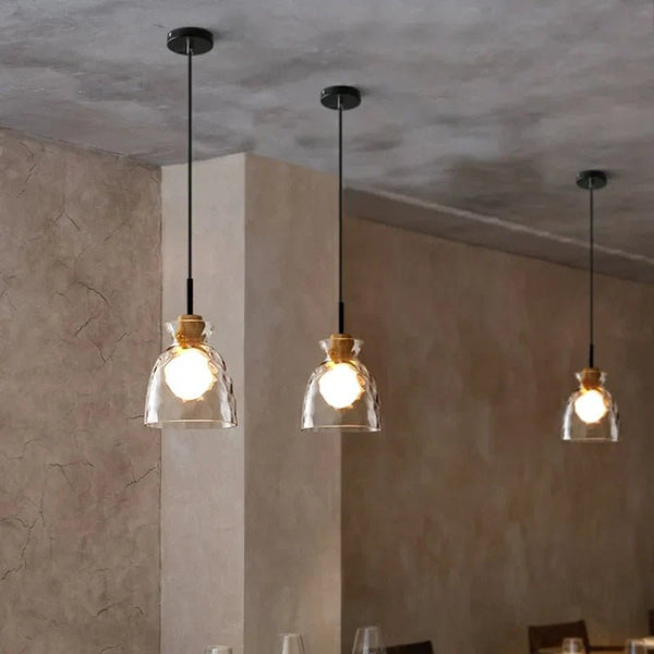 Minimalistische Art Ripple Glas-Hängelampe
