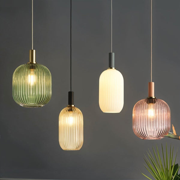 Mayka Glas-LED-Hängelampe