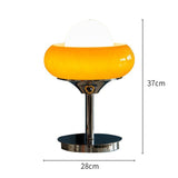 Vintage Bauhaus Gelbe Glas-Tischlampe