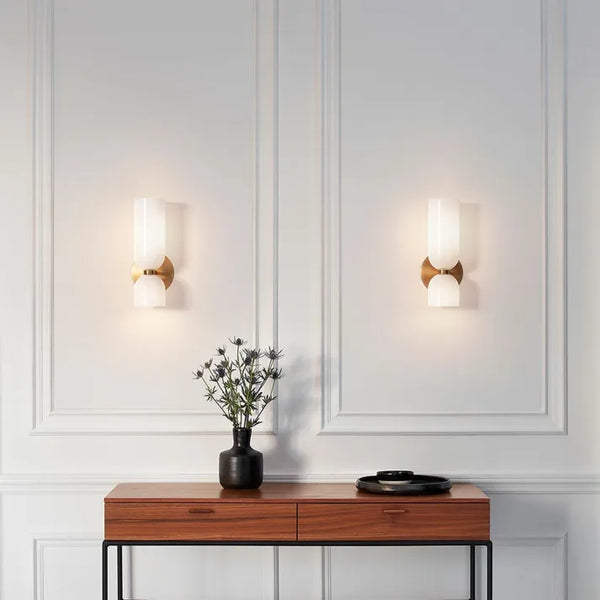 Doppelkopf Glas Wandleuchte Led Sconce