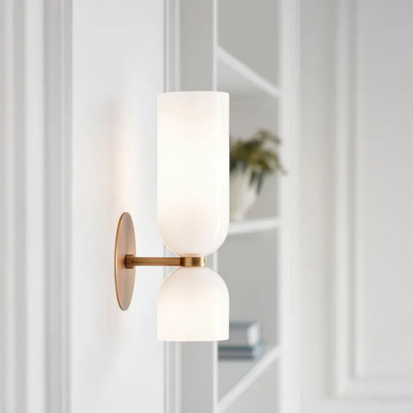 Doppelkopf Glas Wandleuchte Led Sconce